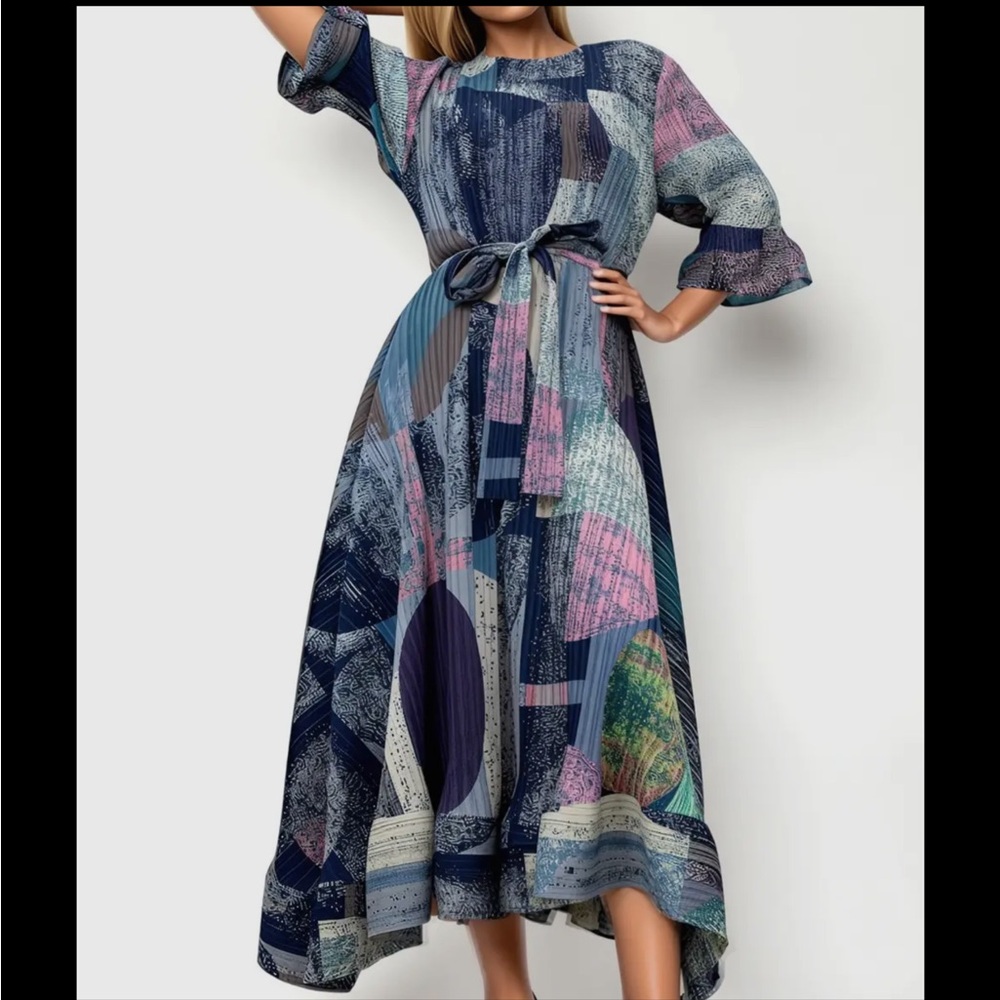 Elegant Multicolor Maxi Dress